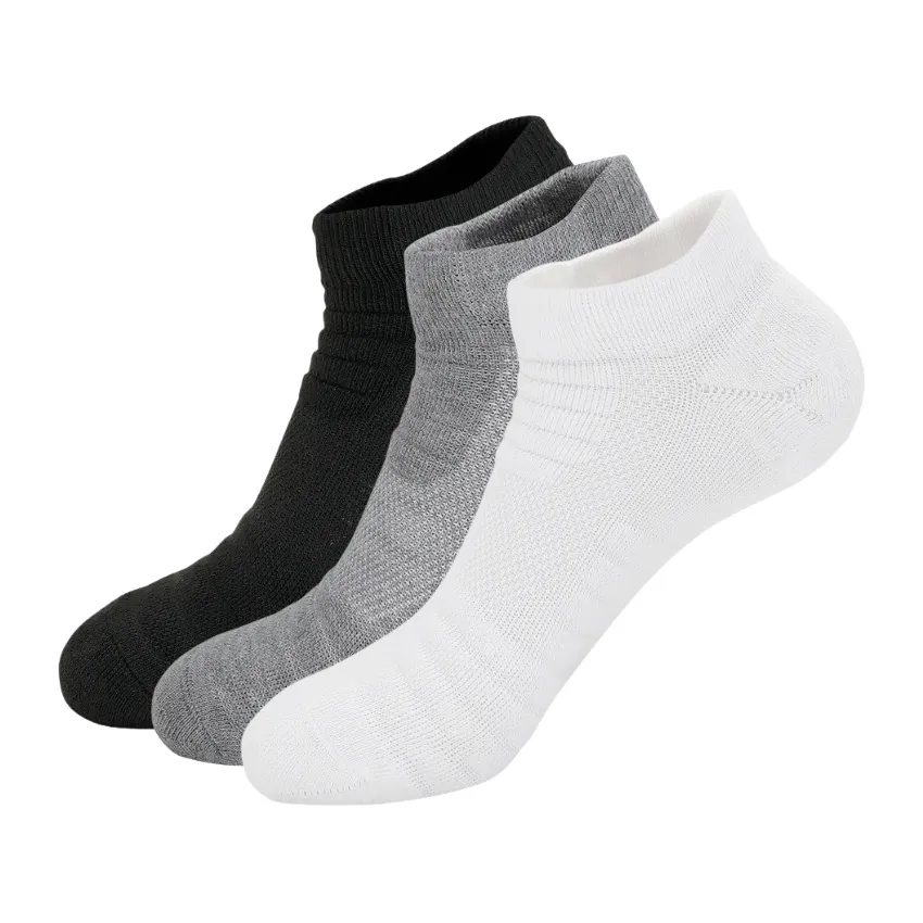 3 Pack Mens Ankle Trainer Socks Thick Cushioned