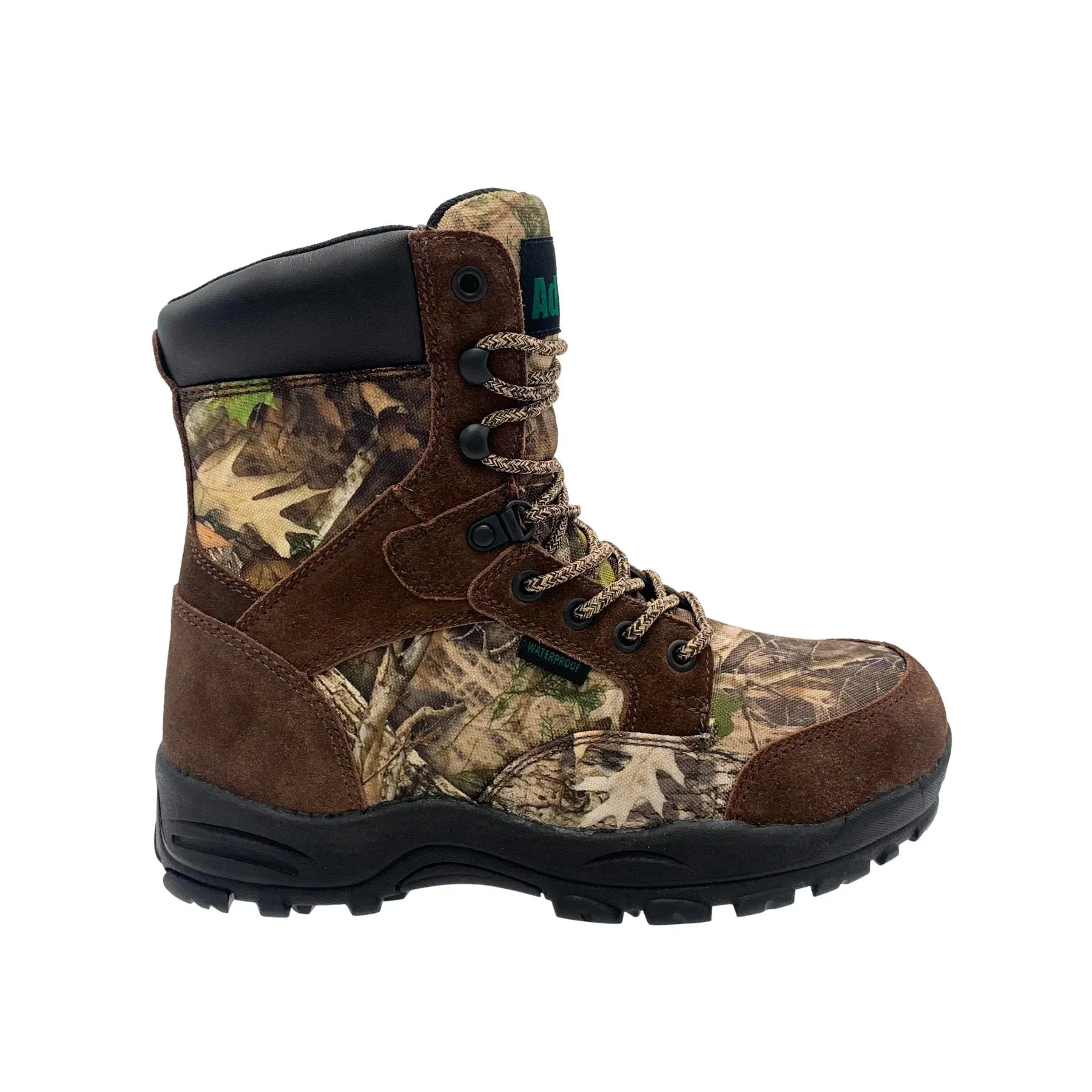 AdTec Mens 400G Waterproof Soft Toe Camo Leather Hunting Boots