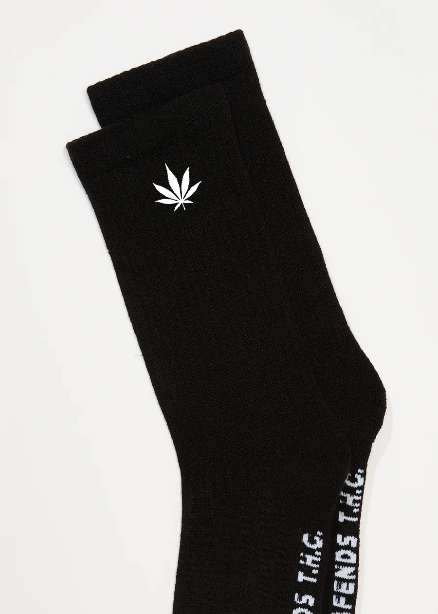 AFENDS Mens Happy - Socks One Pack - Black