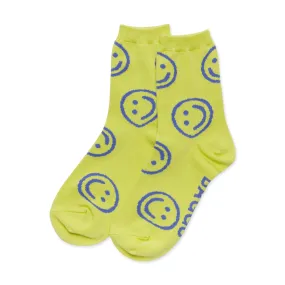 Baggu Crew Socks - Citron Happy