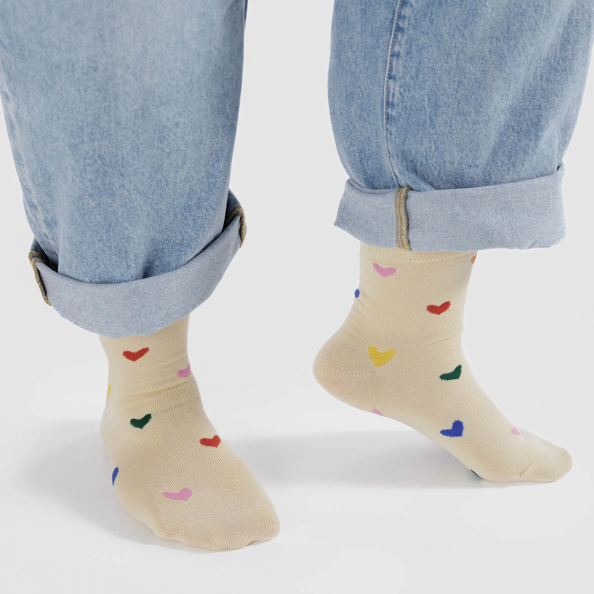 Baggu Crew Socks - Hearts