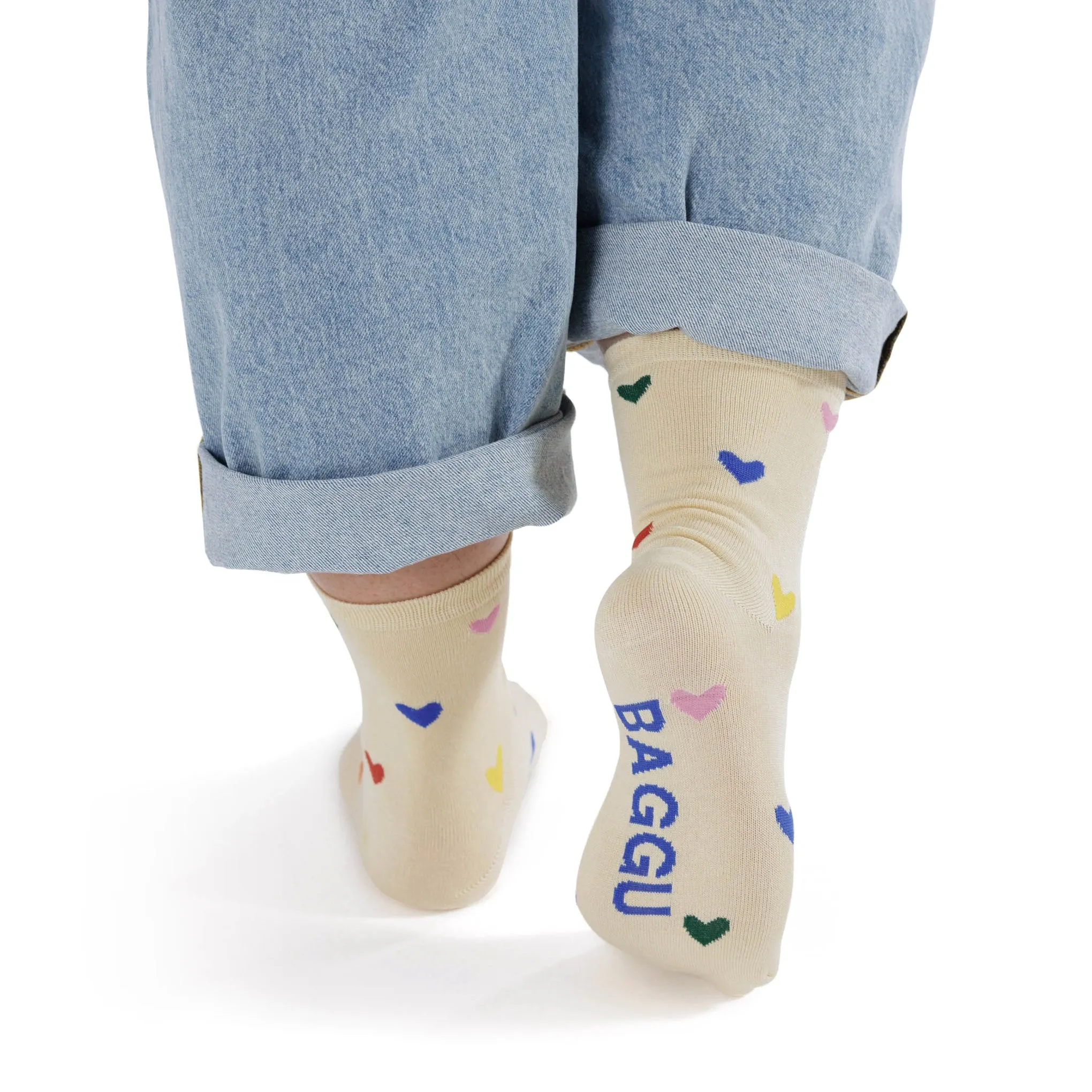 Baggu Crew Socks - Hearts