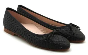 Beberlis Galaxia Wuidam Black Leather Classic Flats