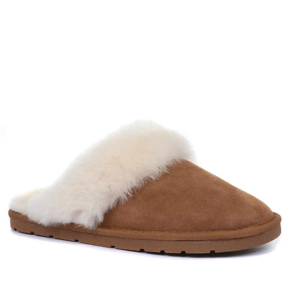 Bella-Rose Sheepskin Mule Slippers - BELLA-ROSE / 319 378