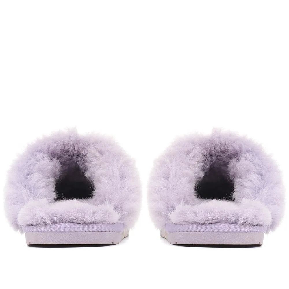 Bella-Rose Sheepskin Mule Slippers - BELLA-ROSE / 319 378