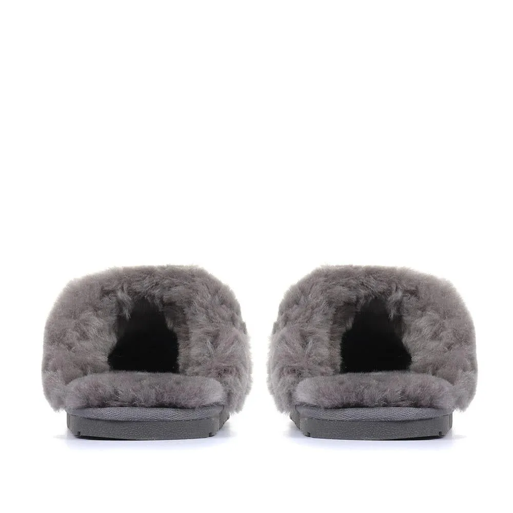 Bella-Rose Sheepskin Mule Slippers - BELLA-ROSE / 319 378