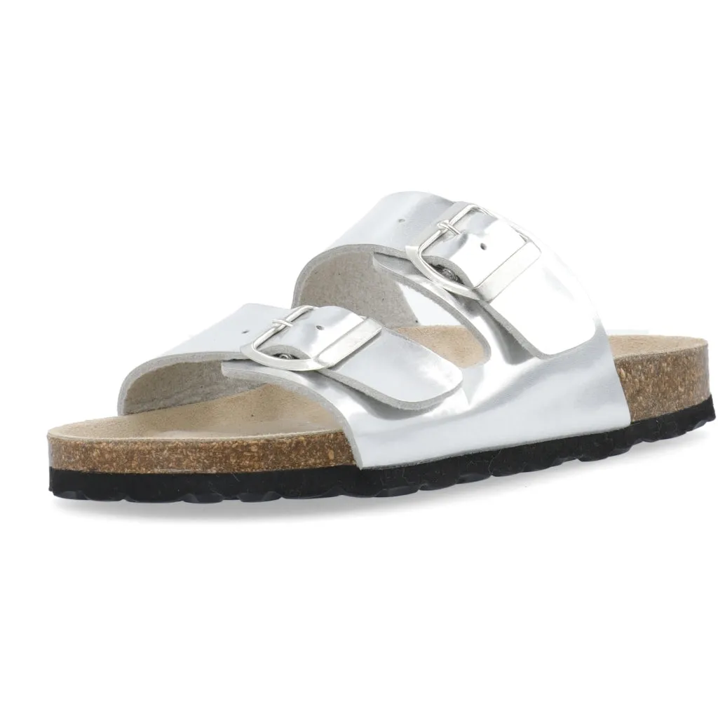 Biaolivia Silver Metallic Sandal