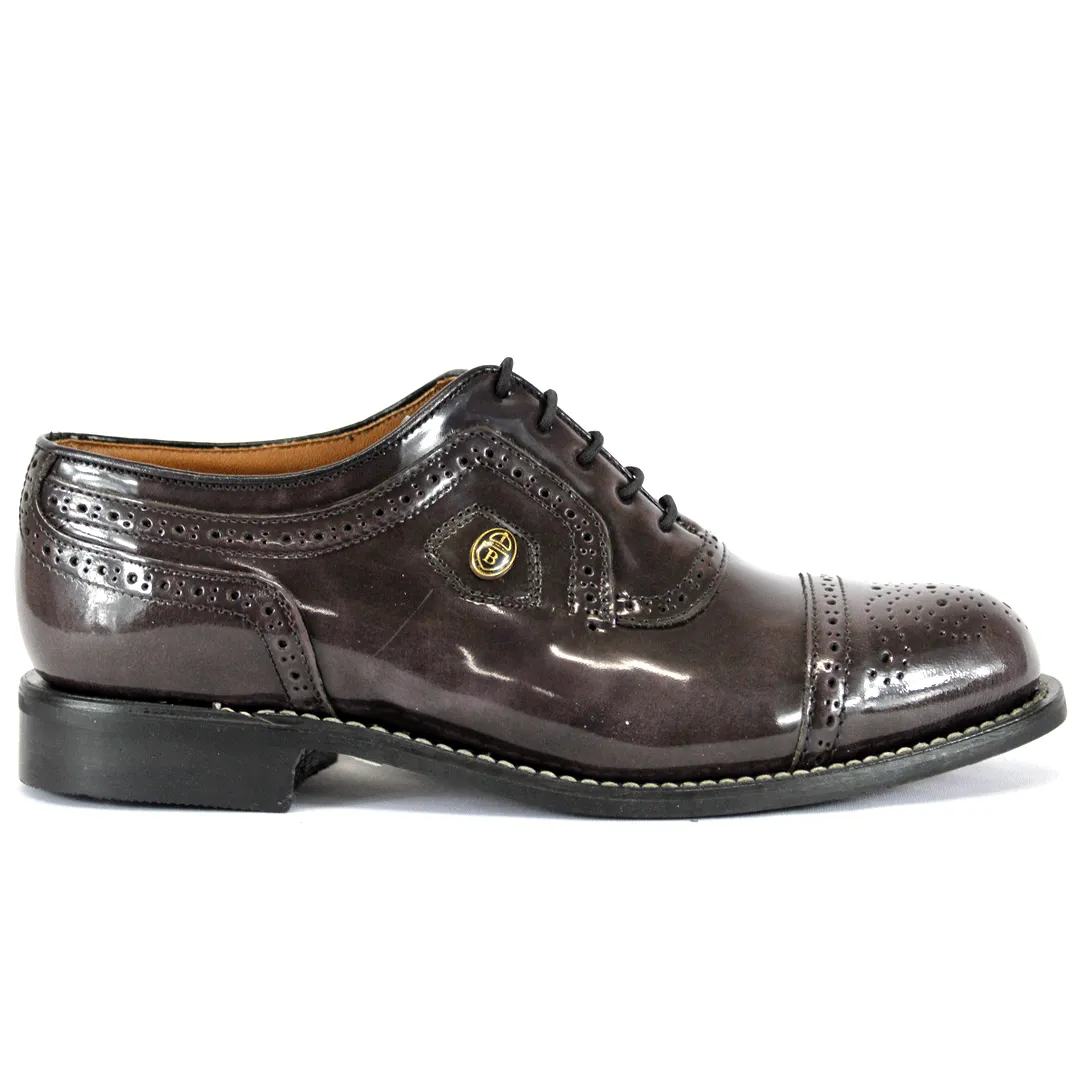 Bishop Leather Grape Brogue Shoe