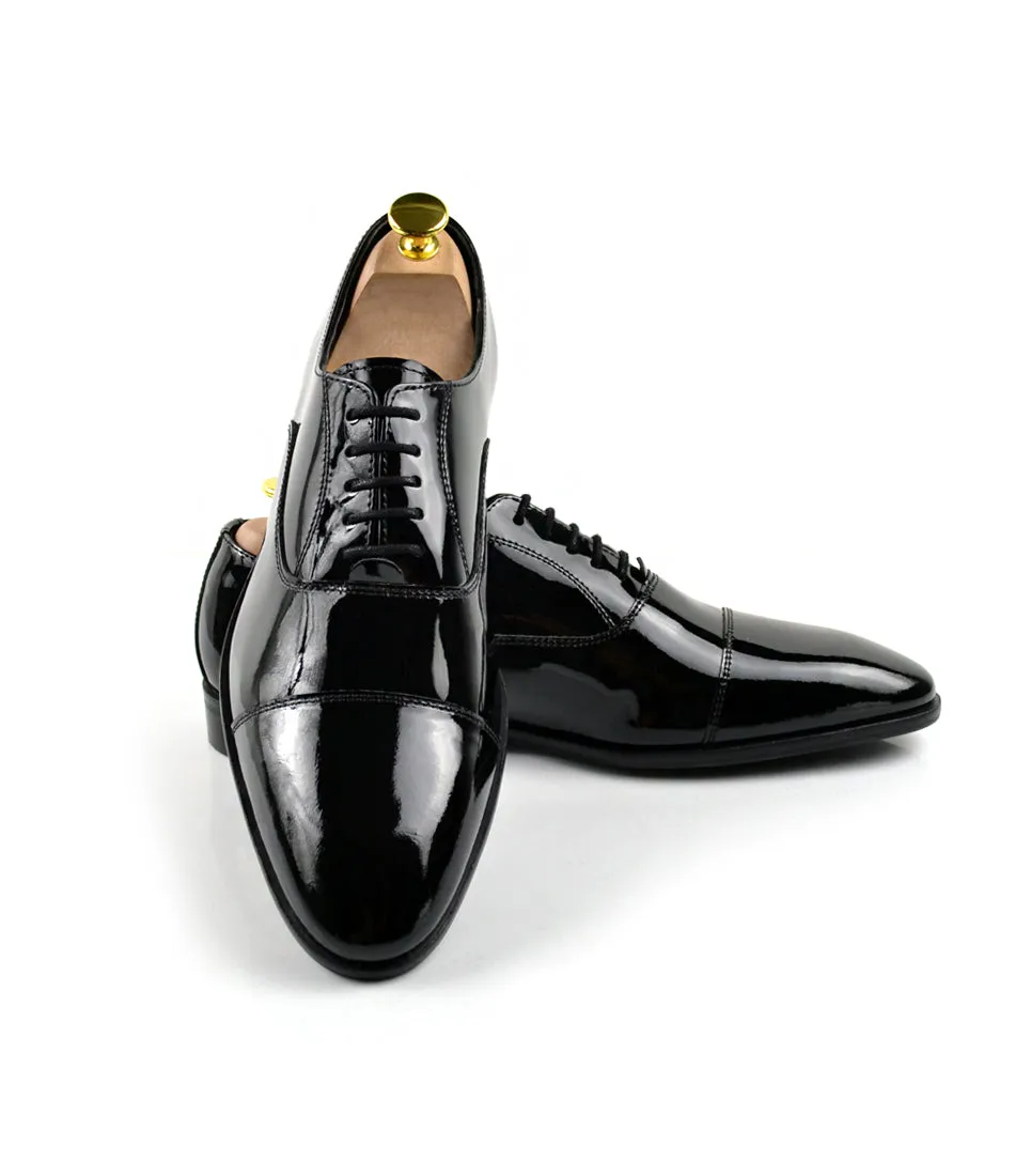 Black Full Patent Oxfords