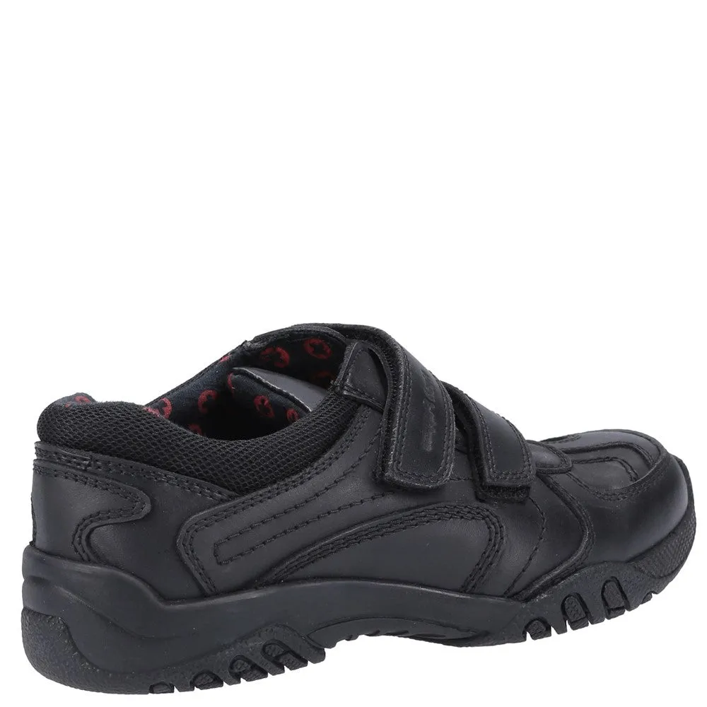 Black  Jezza Touch Fastening Senior School Shoes