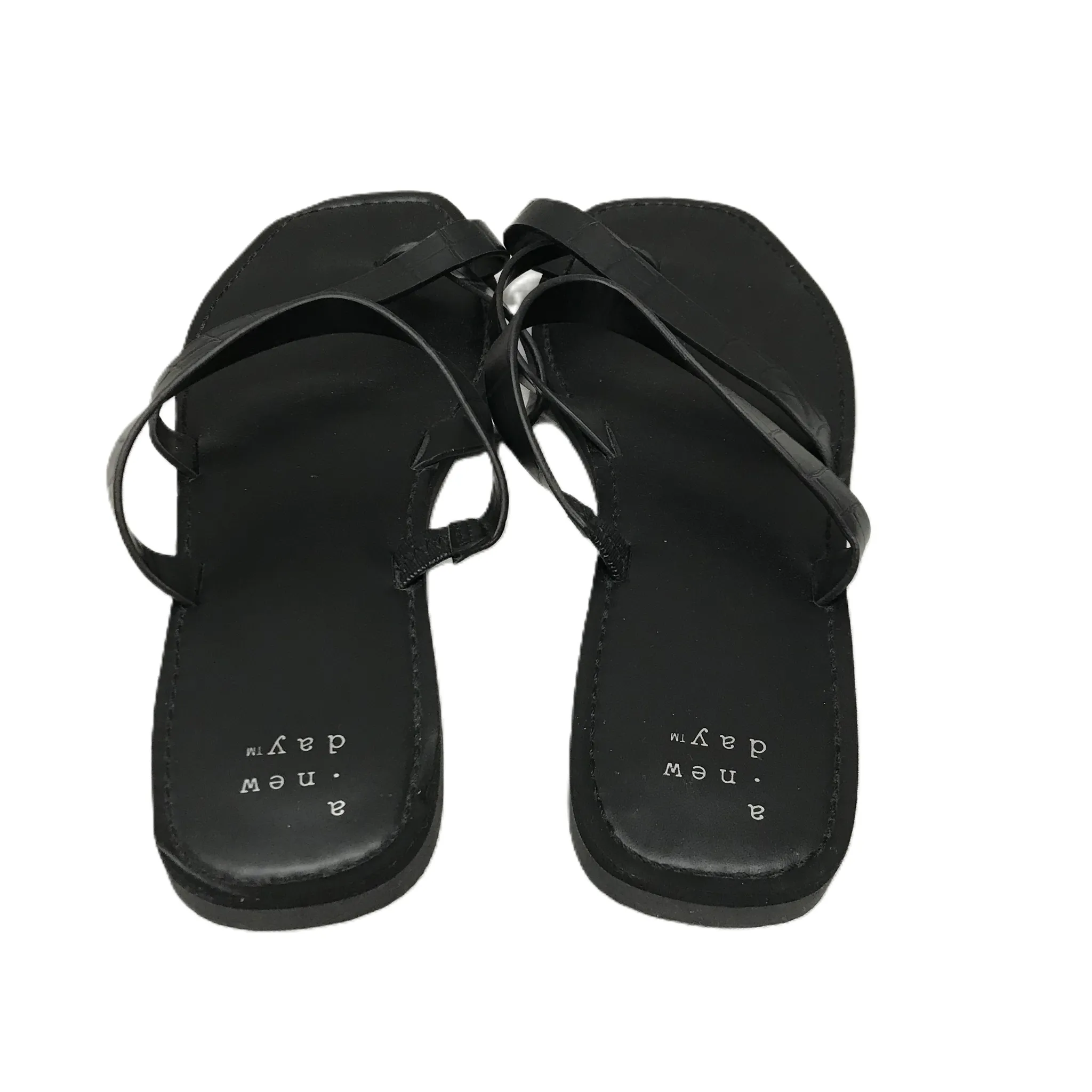 Black Sandals Flats By A New Day, Size: 10