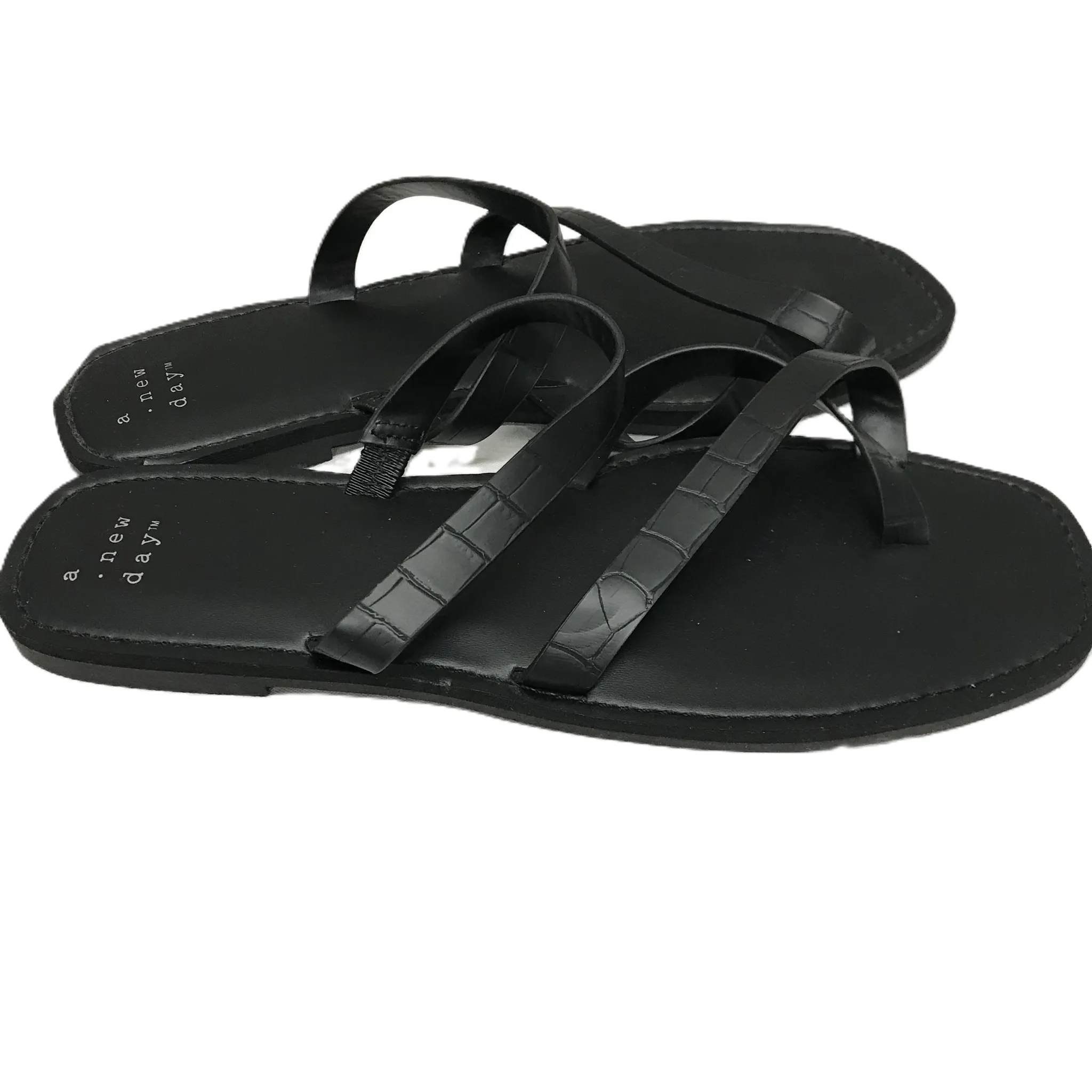 Black Sandals Flats By A New Day, Size: 10