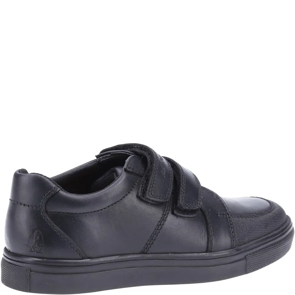 Black Santos Senior School Shoes