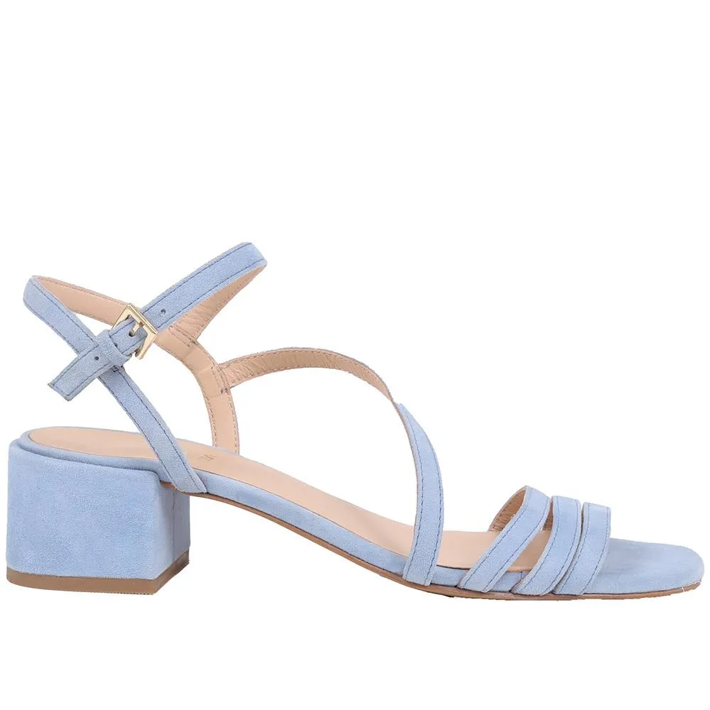 Block Heeled Leather Sandals - GINETTE2 / 325 061