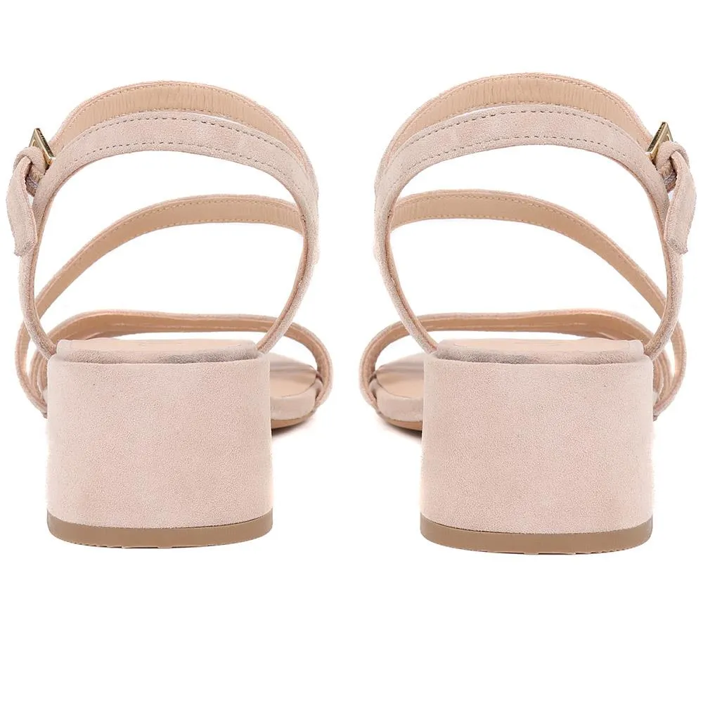 Block Heeled Leather Sandals - GINETTE2 / 325 061