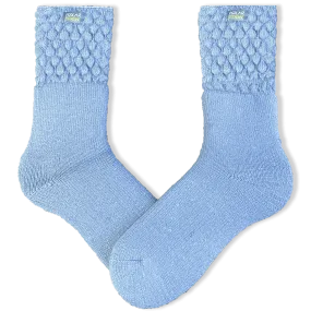 Blue Women's Thermal Socks with Textured Top