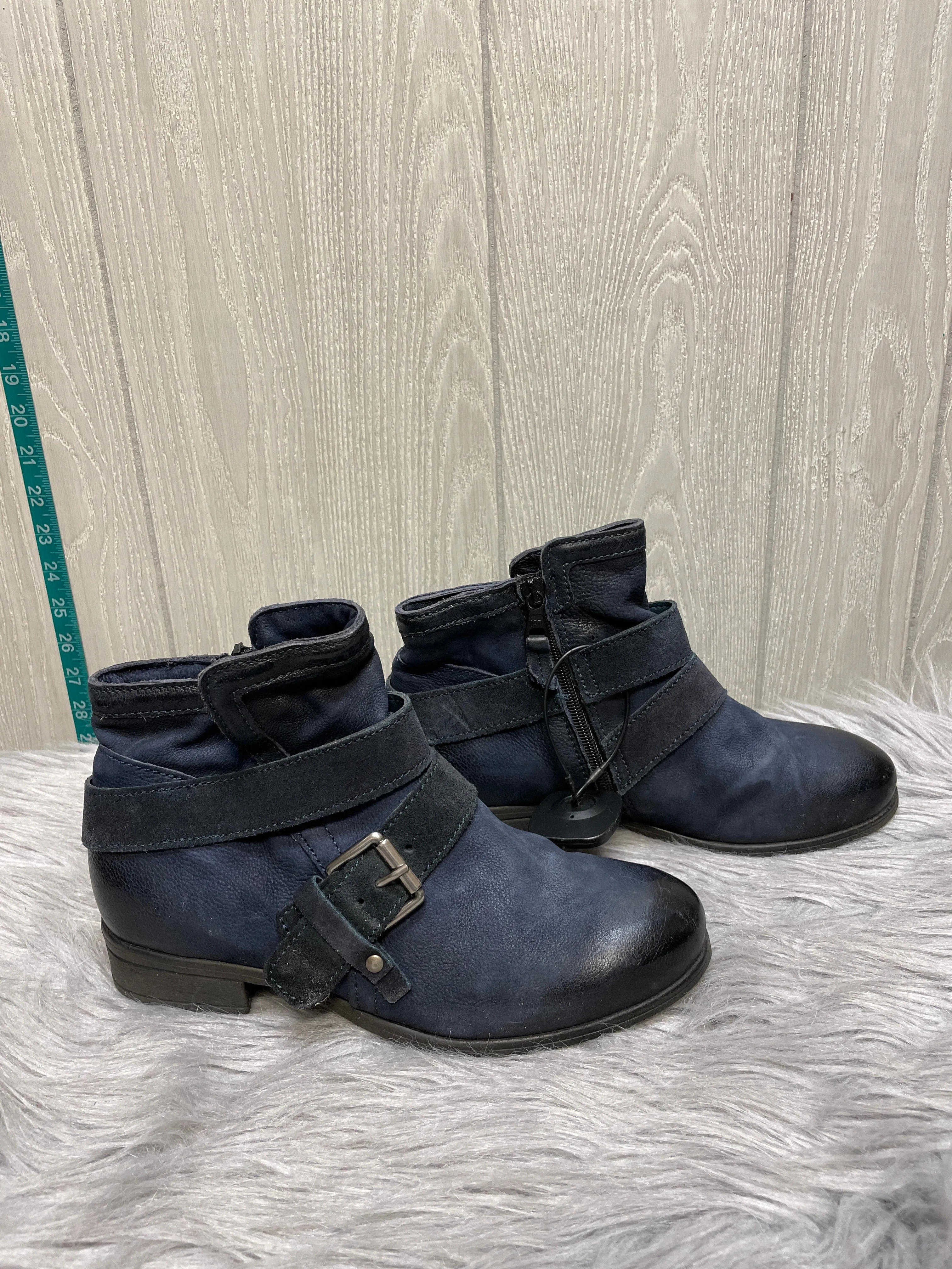 Boots Ankle Flats By Miz Mooz In Navy, Size: 8