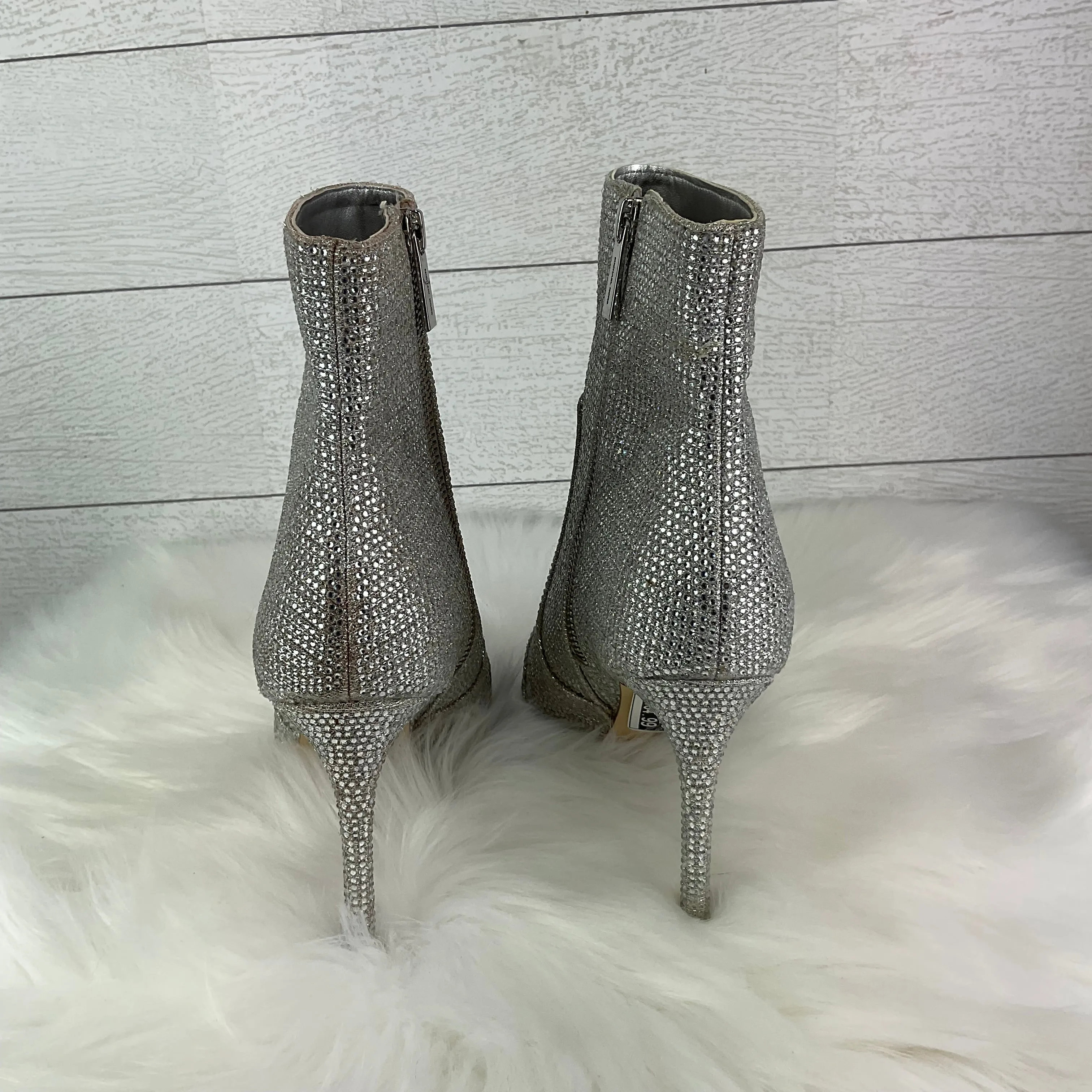 Boots Ankle Heels By Michael Kors In Silver, Size: 7