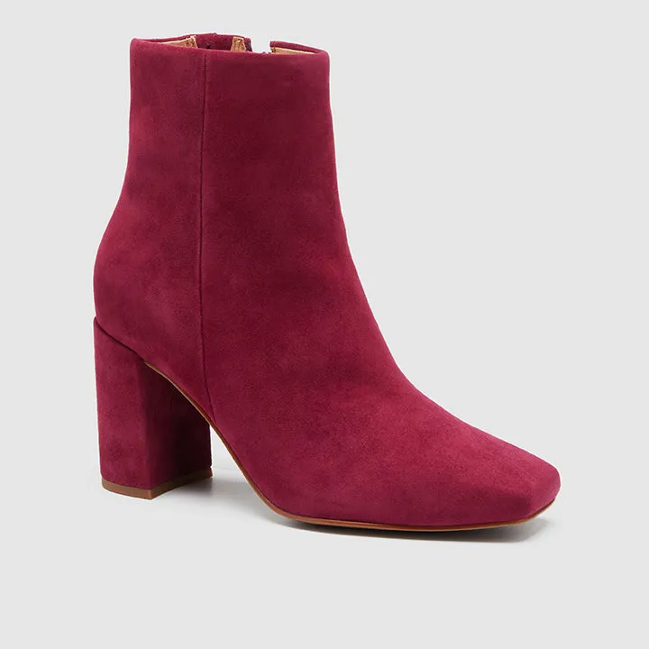 Campbell Burgundy Suede