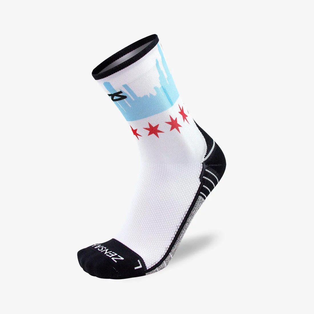 Chicago Flag Skyline Socks (Mini-Crew)