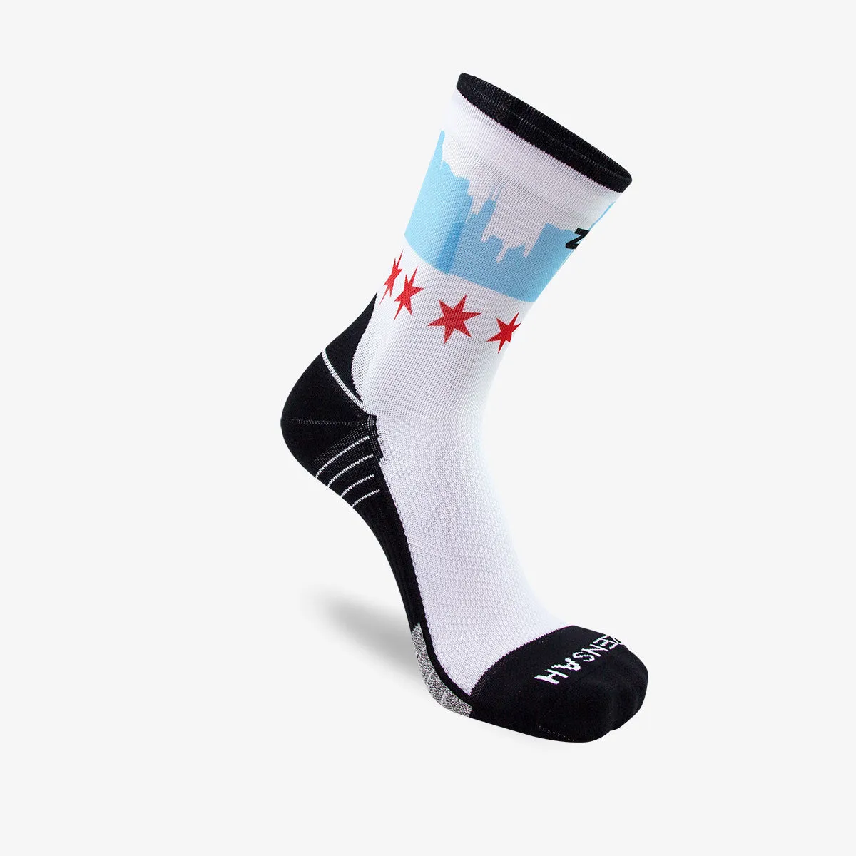 Chicago Flag Skyline Socks (Mini-Crew)