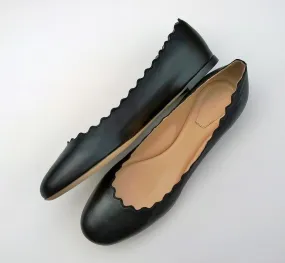 Chloé Lauren Black Leather Flats New Shoes