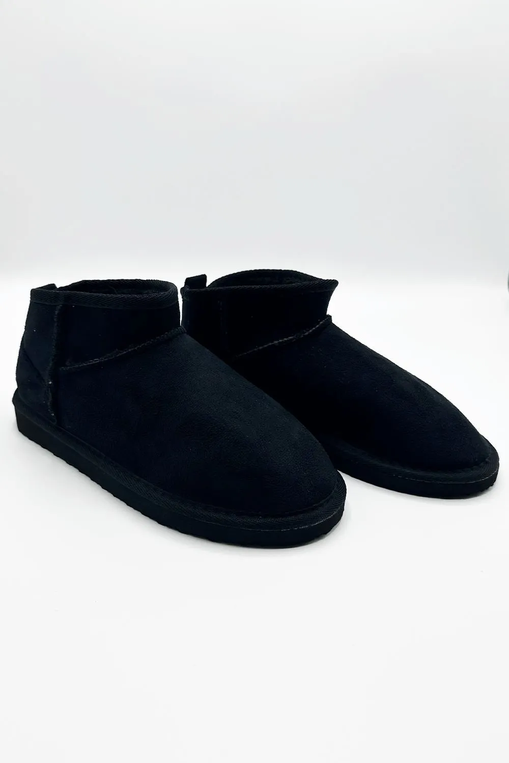 Cinthia Comfy Soft Fabric Ankle Boots in Black