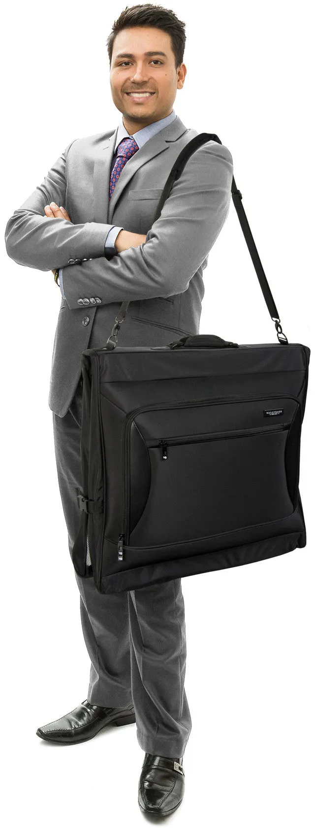 Clemco WallyBags Solutions 45" Premium Garment Bag with Shoulder Strap 1045 Black