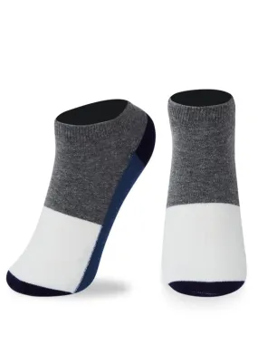 Color Block Cotton Ankle Socks