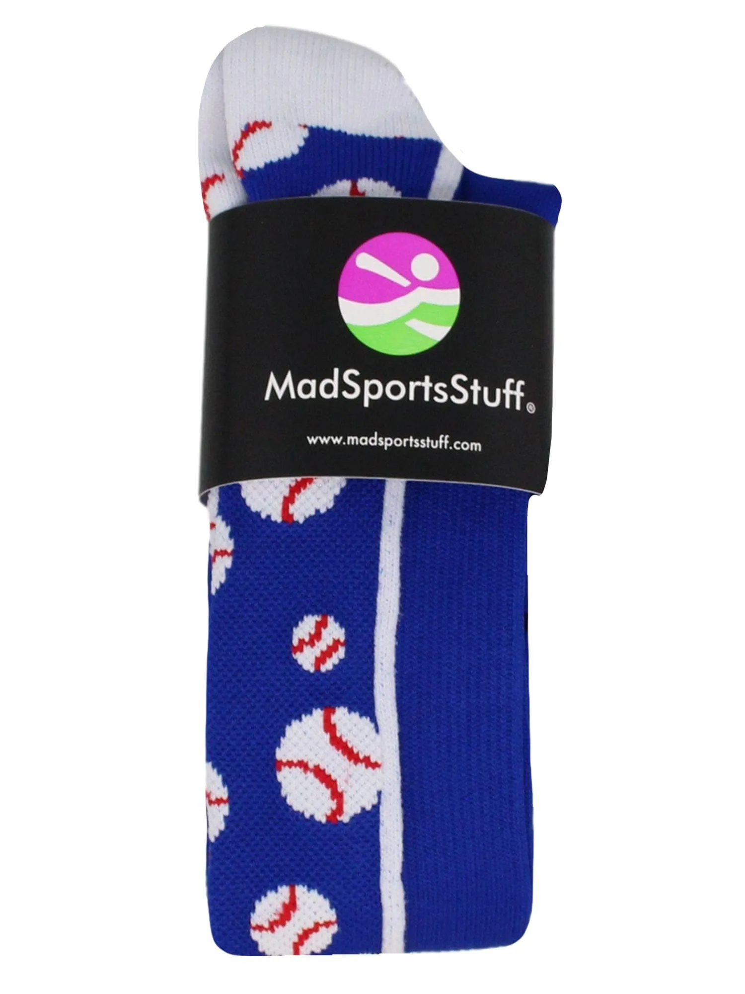 Crazy Baseball Socks with Baseballs over the calf