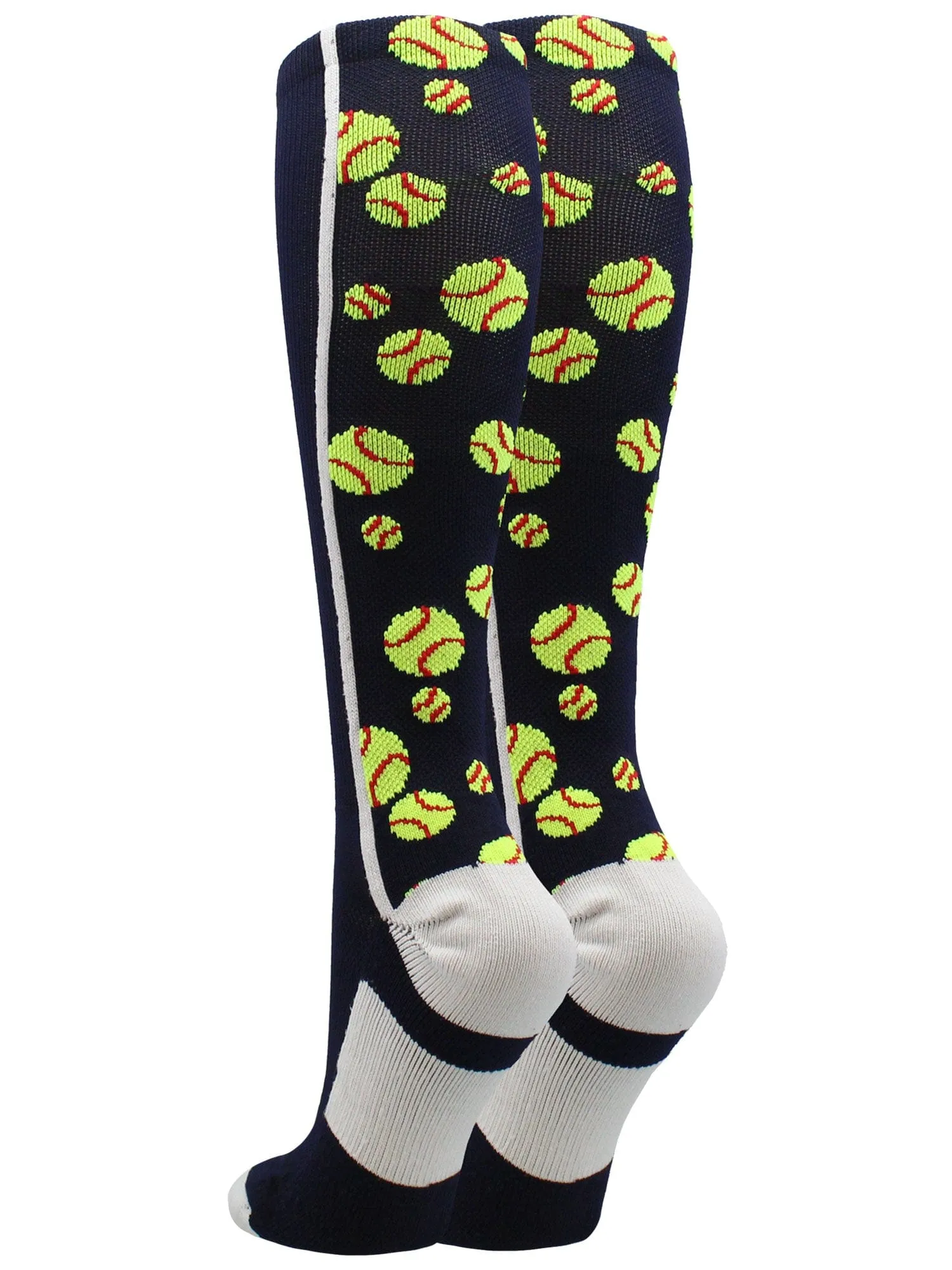 Crazy Softball Socks with Softballs over the calf (multiple colors)