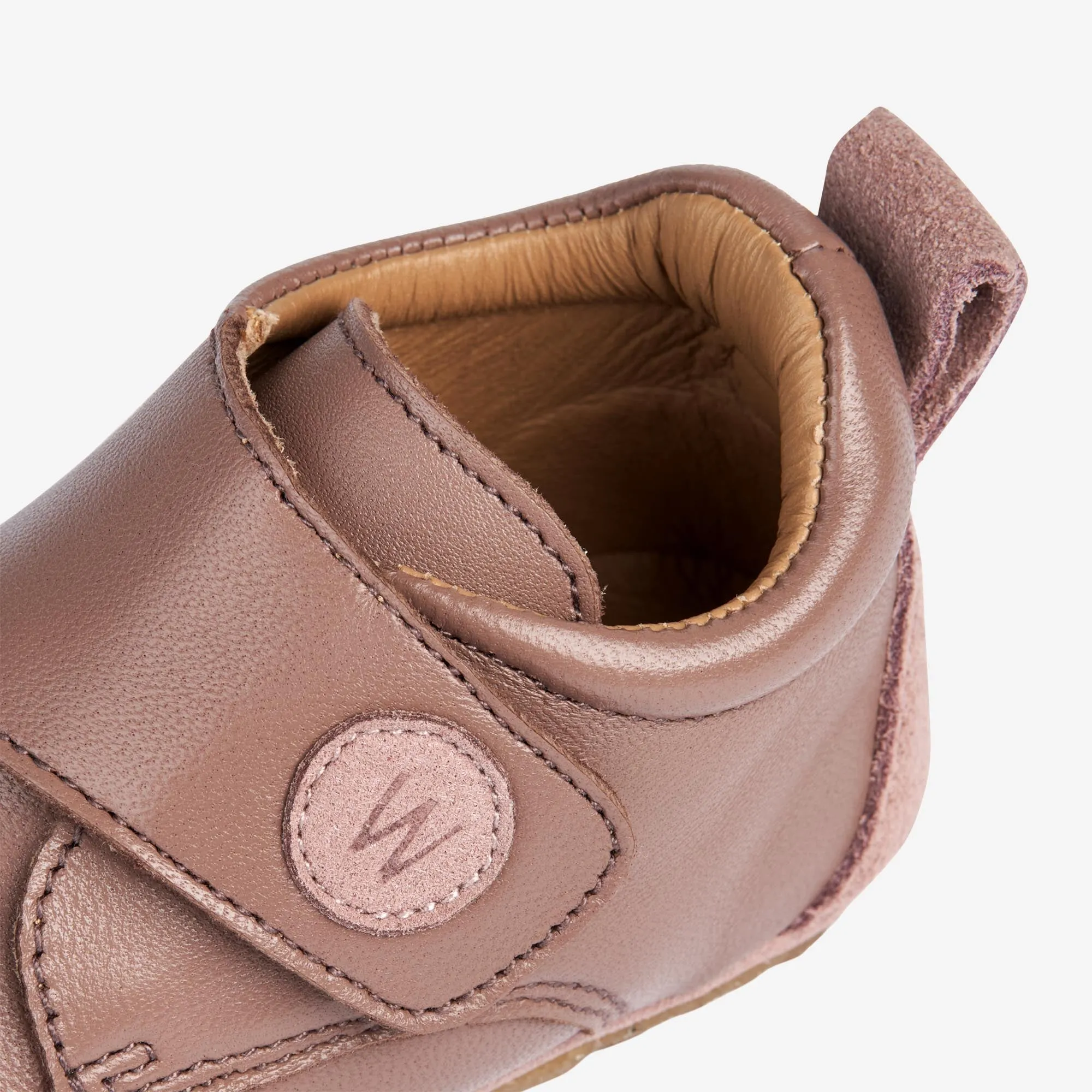 Dakota Leather Indoor Shoe | Baby - dusty rouge