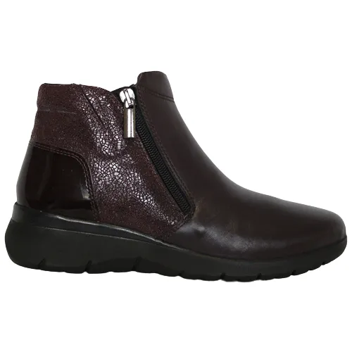 Dubarry Low Wedge Ankle Boots - Jay - Burgundy