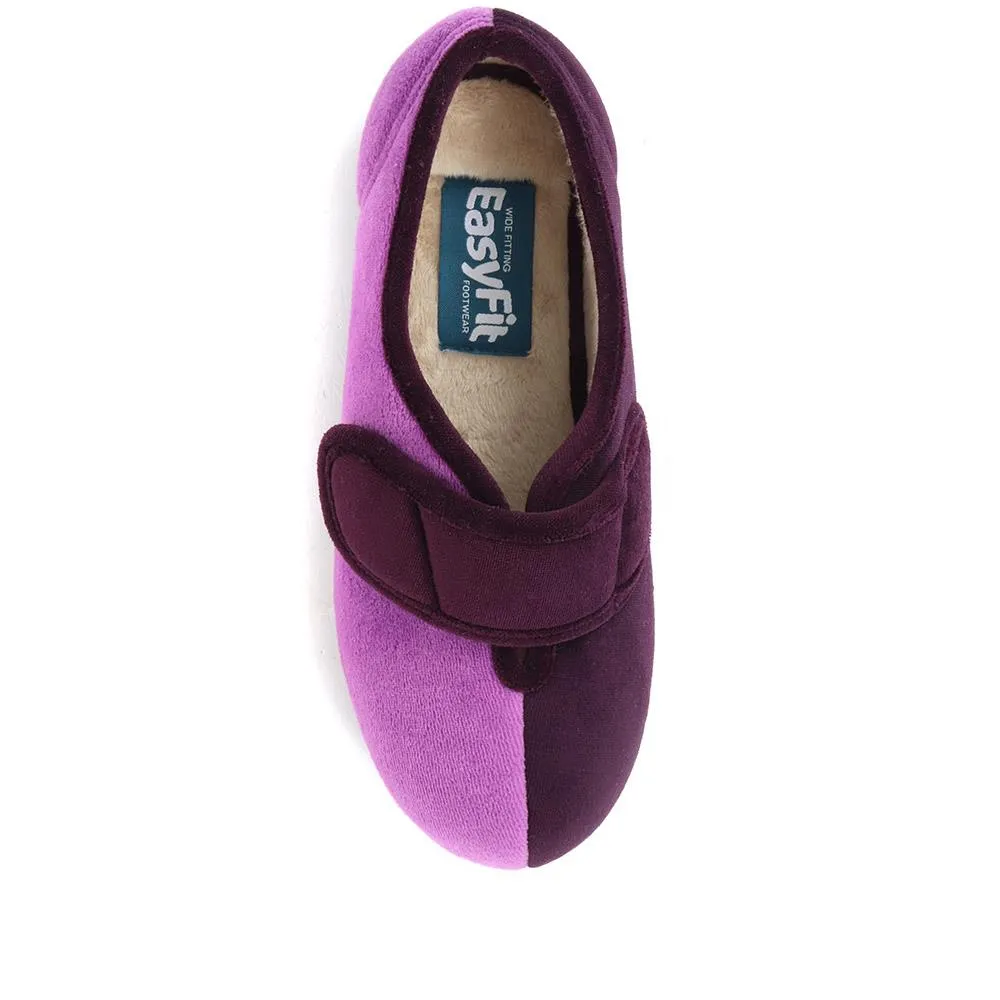 Extra Wide Fit Touch Fasten Slippers - ANA / 320 260