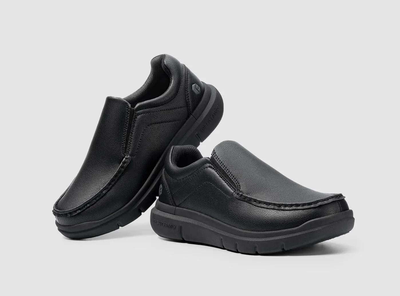 FitVille Men's EasyWalk Slip-On Dress Shoes V1