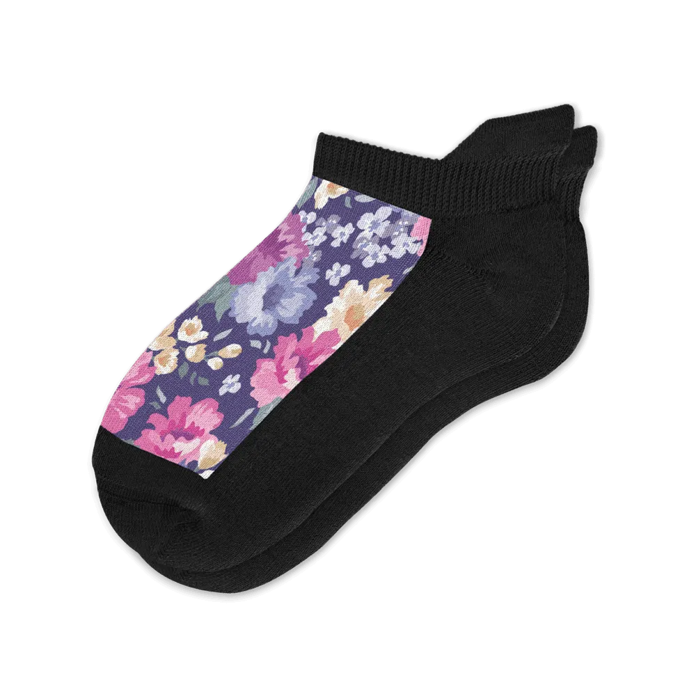 Floral Ankle Diabetic Socks