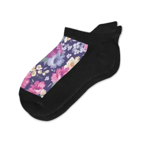 Floral Ankle Diabetic Socks