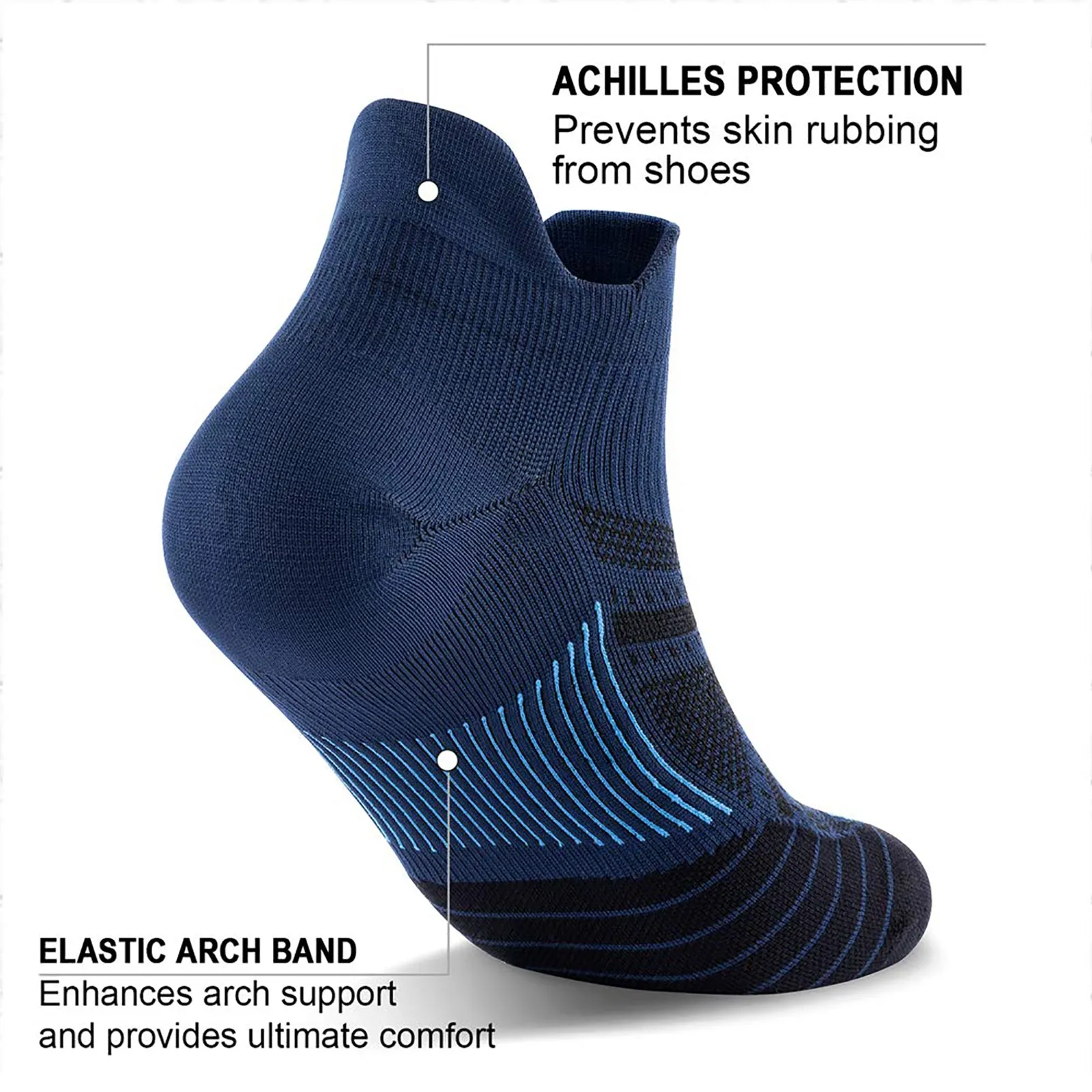 GECKOMAN x PAPLUS Ankle Compression Running Sock 2-Pairs