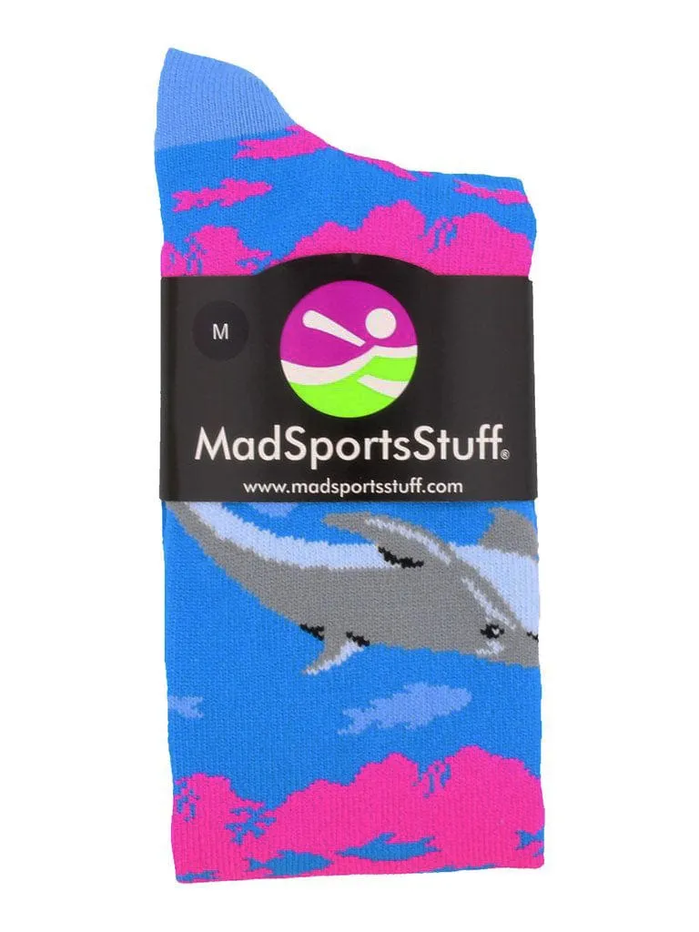 Happy Dolphins Athletic Over the Calf Socks