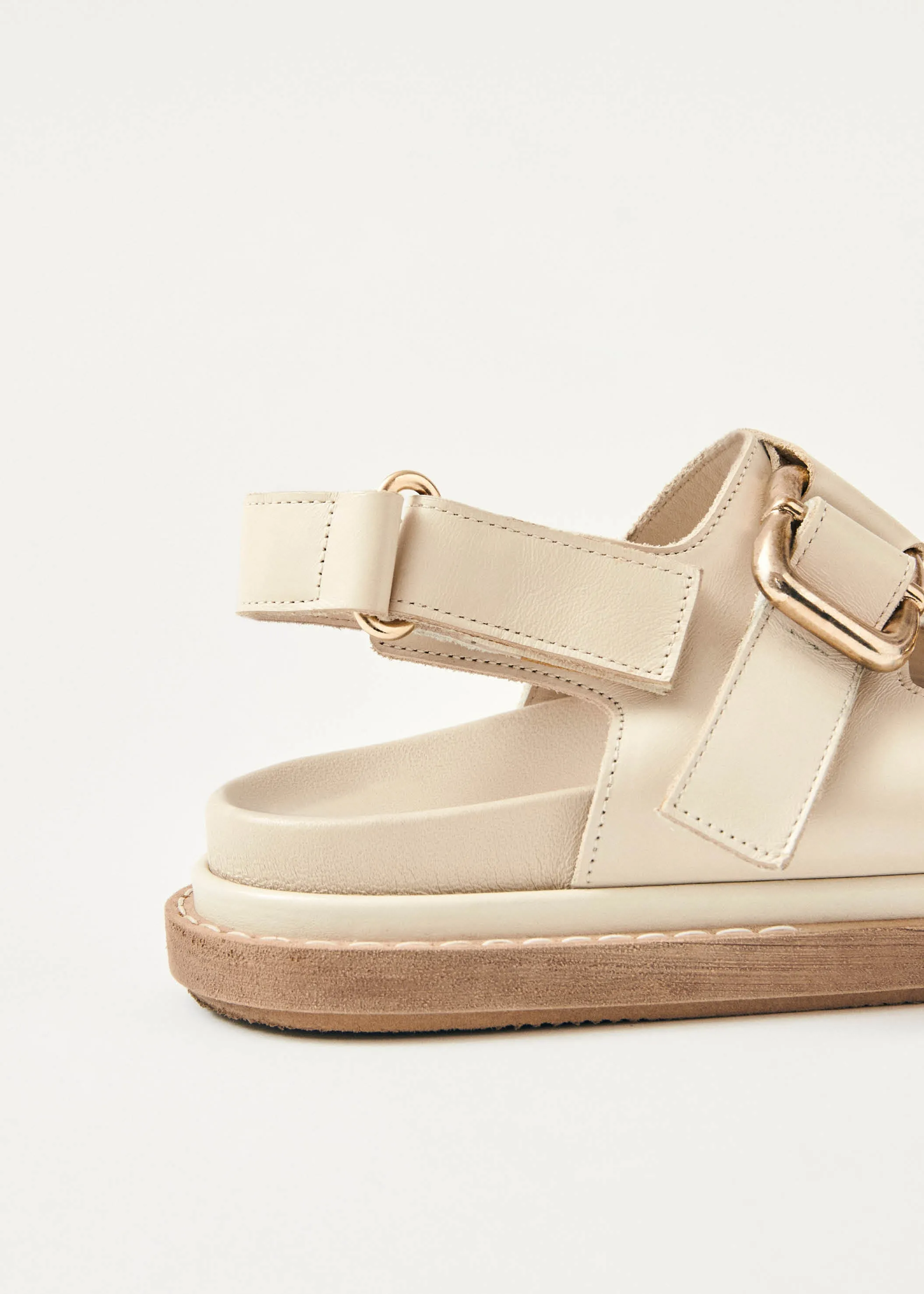 Harper Cream Leather Sandals