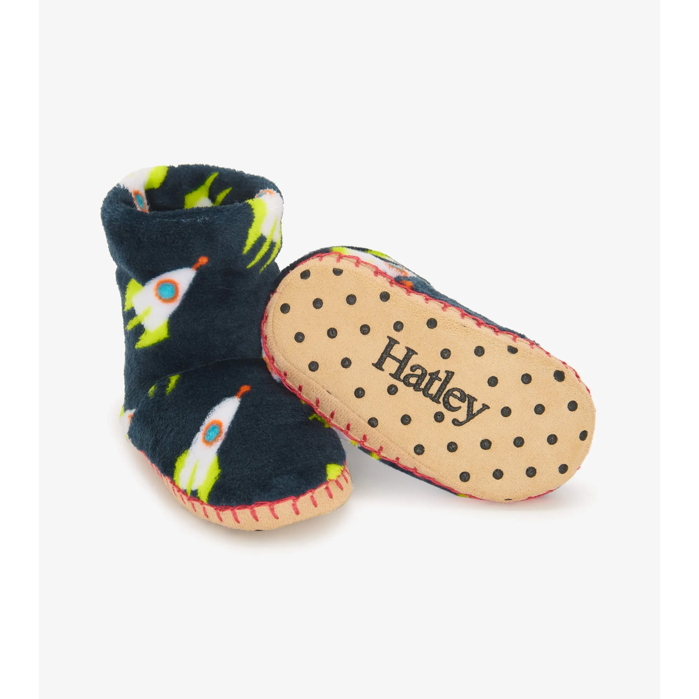 Hatley Fleece Slippers - Rocket Man