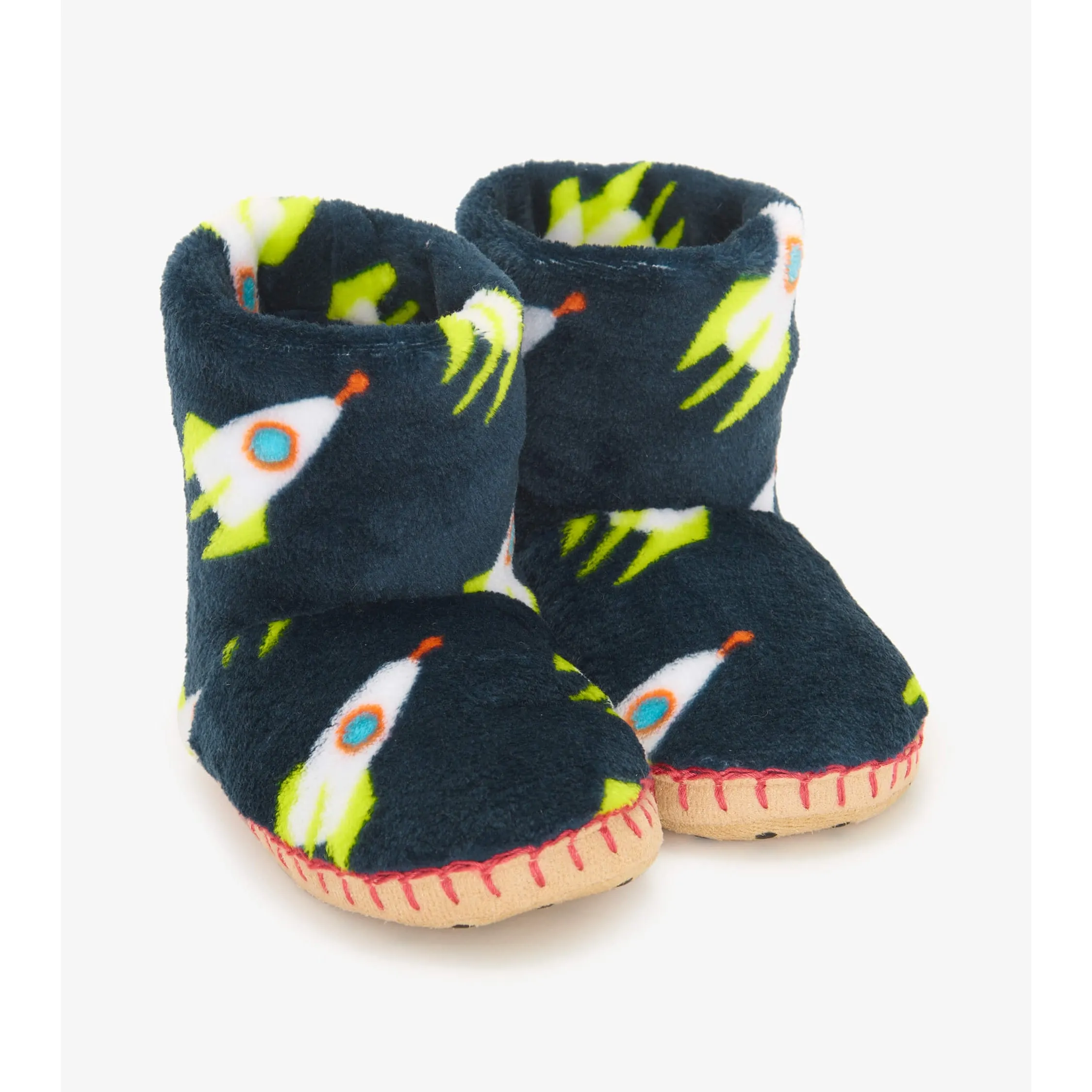 Hatley Fleece Slippers - Rocket Man