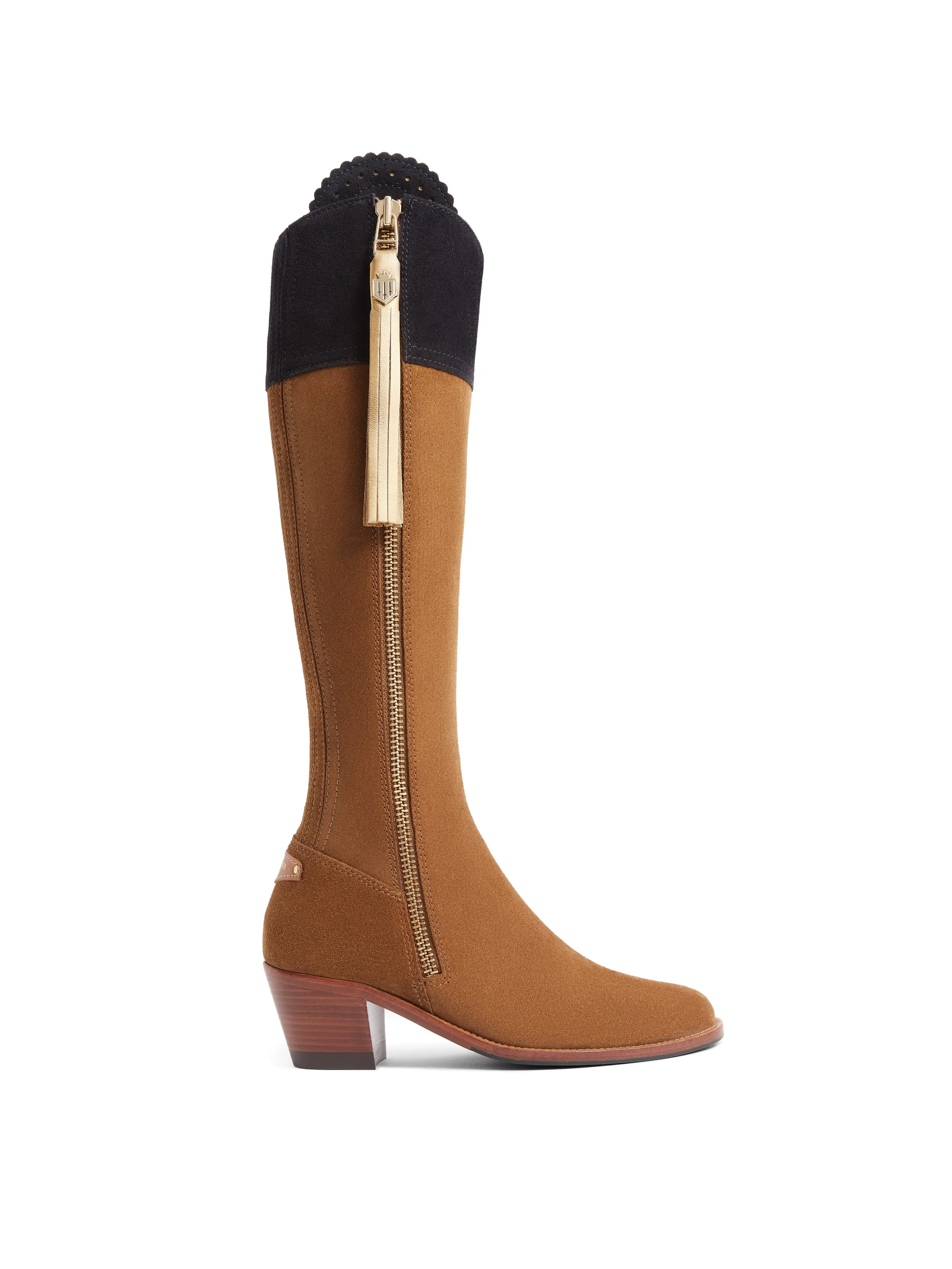 Heeled Regina (Narrow Fit) - Tan & Navy (10 Year Anniversary)