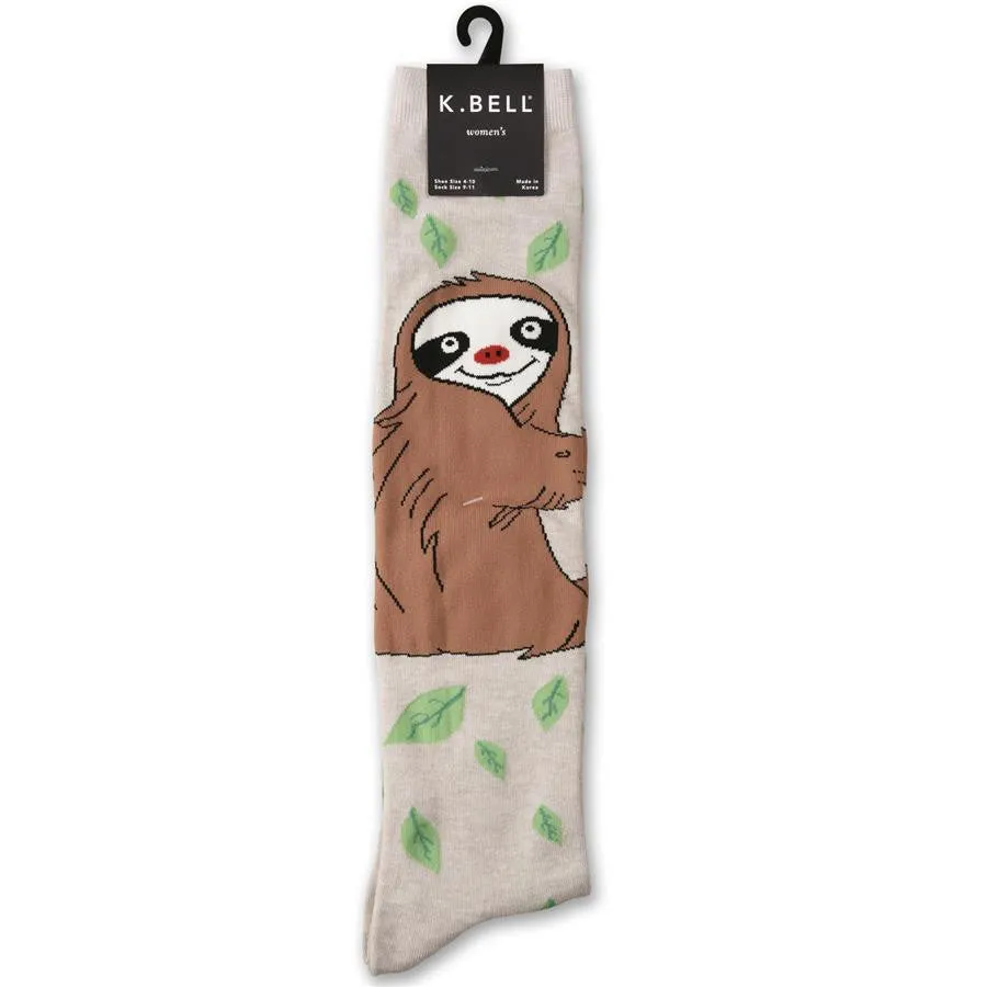 K Bell Silly Sloth Knee High Sock