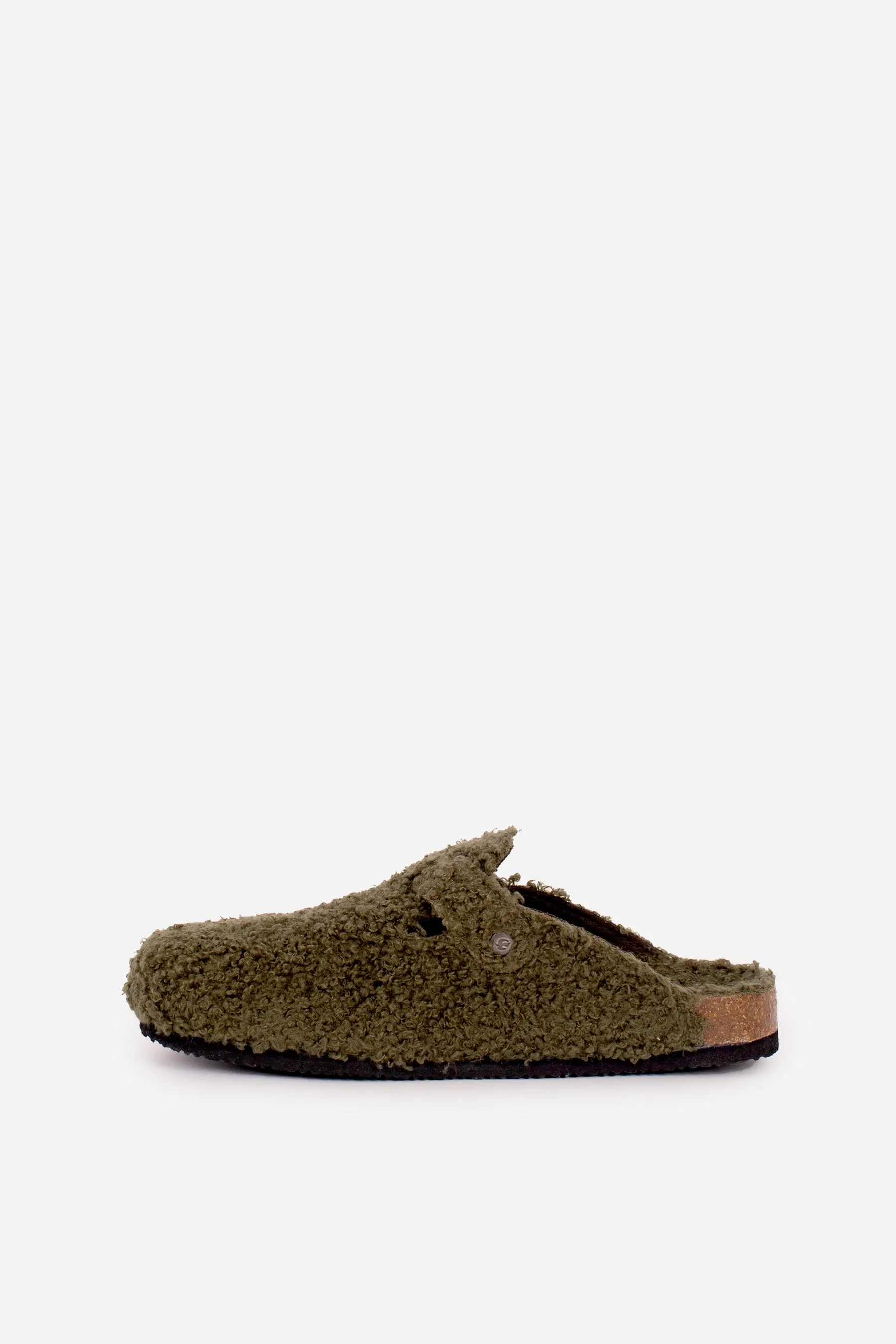 Khaki Buckle Strap Slipper