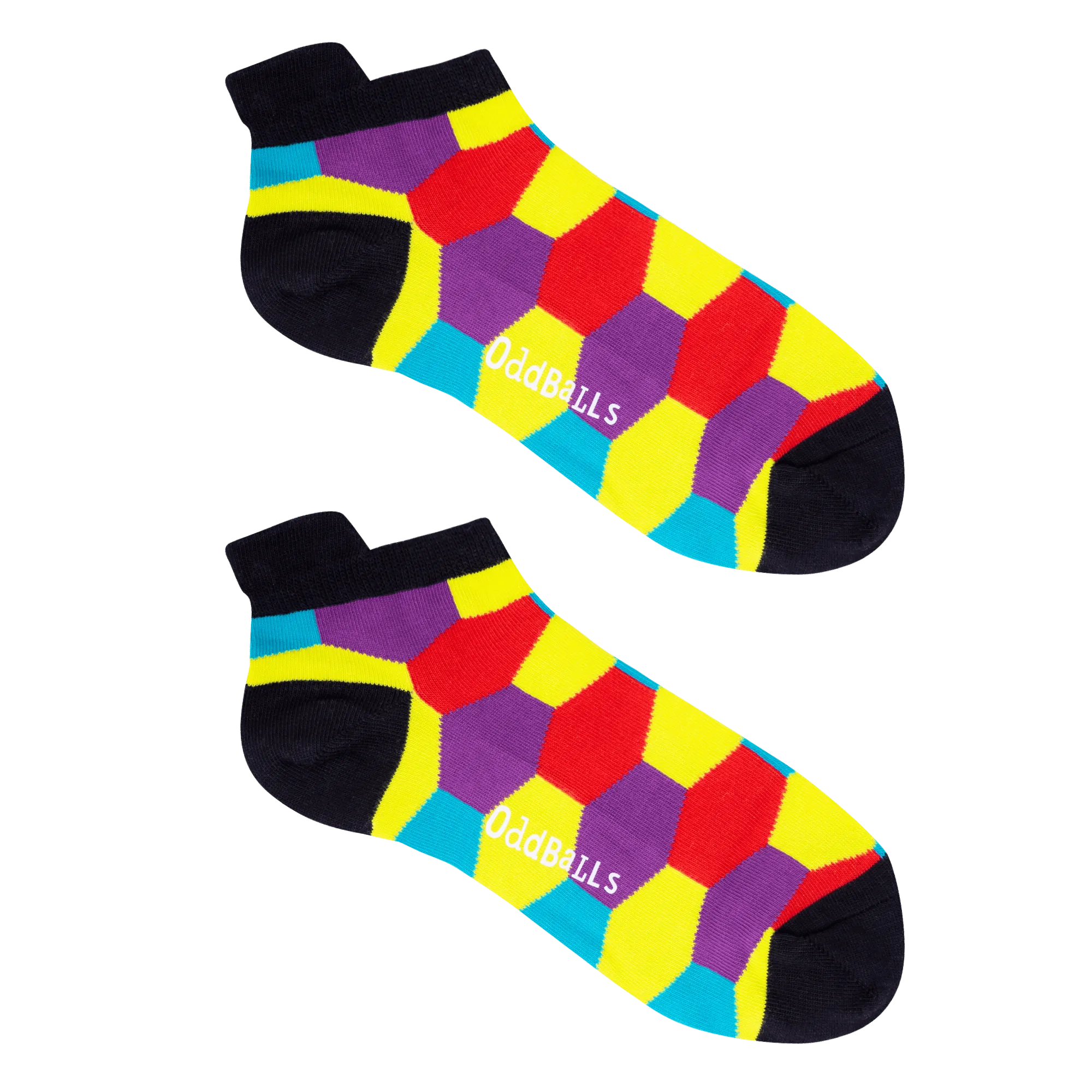 Kids Black Hex - Ankle Trainer Socks