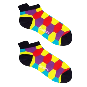 Kids Black Hex - Ankle Trainer Socks