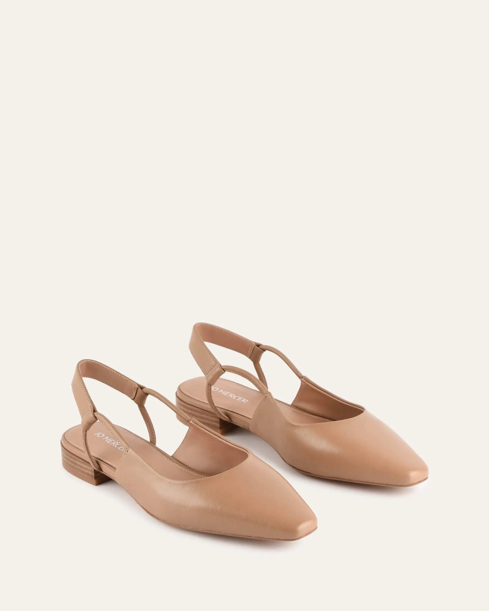 LARISSA DRESS FLATS TAN LEATHER