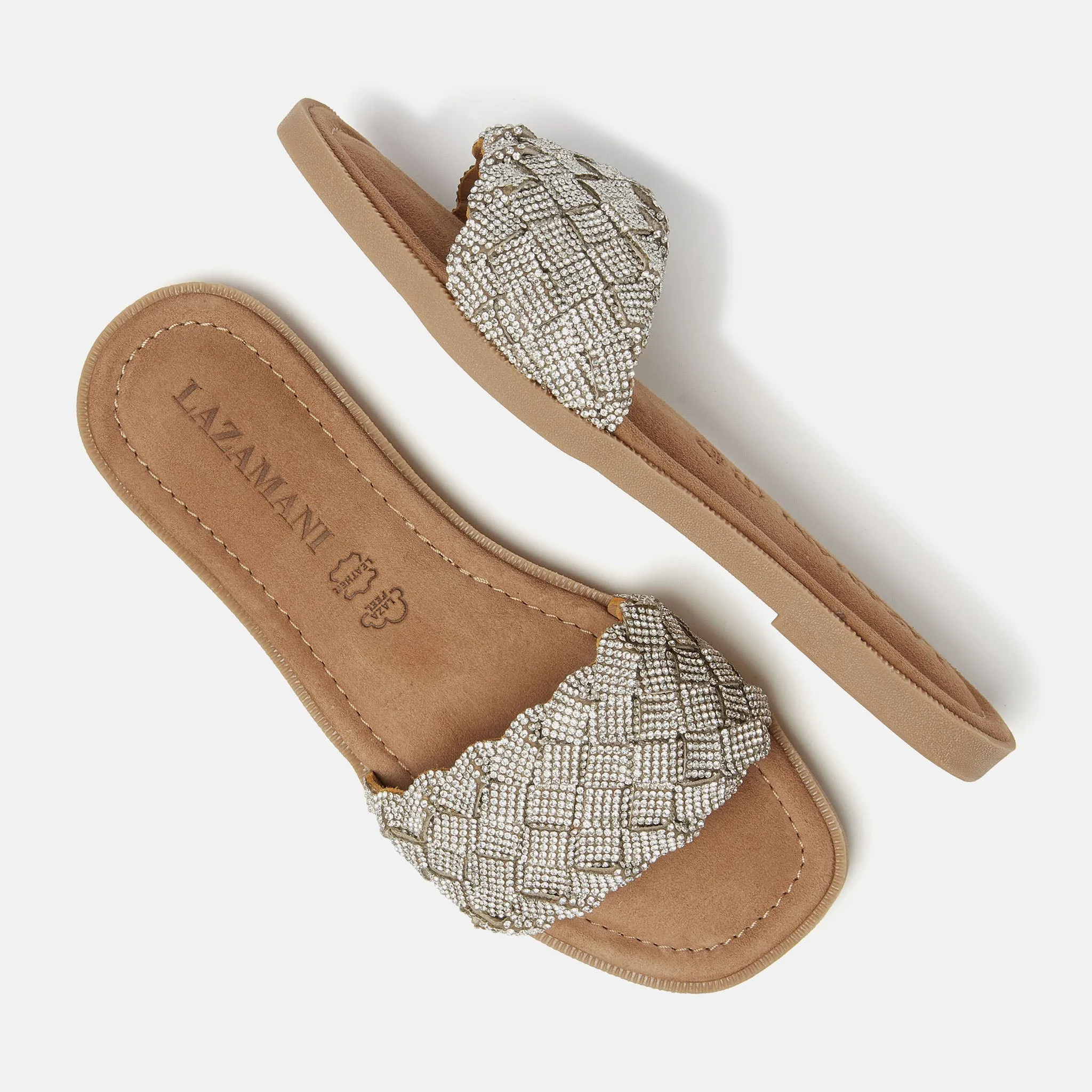 Melany Dames Slippers Silver