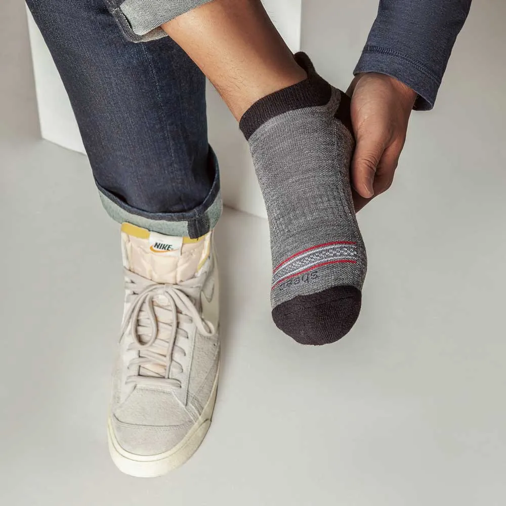 Merino Wool No Show Blister Tab | DARK GRAY